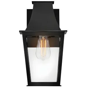 Hinkley Georgetown Coach Style Clear Glass Outdoor Wall Light Black by Hinkley, a Outdoor Lighting for sale on Style Sourcebook