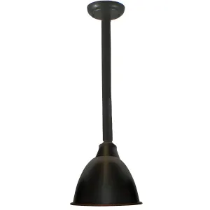 Riverside Classic Industrial Metal Dome Outdoor Rod Pendant Antique Bronze by Lighting Inspirations, a Lighting for sale on Style Sourcebook