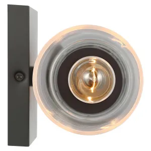 Drew & Jonathan Scott Sarita 2 Light Ribbed Glass Wall Light by Visual Comfort Studio Midnight Black by Visual Comfort & Co - Studio, a Wall Lighting for sale on Style Sourcebook