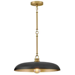 Hinkley Sadie Medium Brass Disc Pendant with Wide Open Base Lacquered Brass with Black by Hinkley, a Lighting for sale on Style Sourcebook