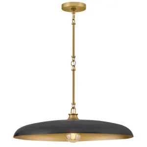Hinkley Sadie Large Brass Disc Pendant with Wide Open Base Lacquered Brass with Black by Hinkley, a Lighting for sale on Style Sourcebook