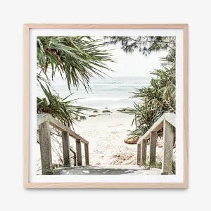 Wategos Beach I (Square) Photo Art Print by The Print Emporium, a Prints for sale on Style Sourcebook