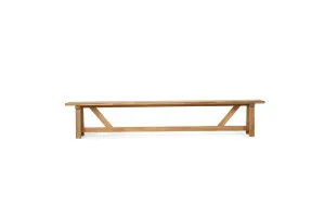 Reclaimed Teak Farmhouse Bench - 210cm by Azure Interiors, a Benches for sale on Style Sourcebook