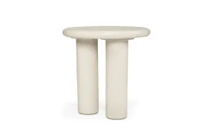 Lorenzo Pillars Round Side Table - 45cm by Azure Interiors, a Side Table for sale on Style Sourcebook