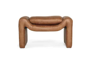 Freja Ottoman - Cognac by Azure Interiors, a Ottomans for sale on Style Sourcebook