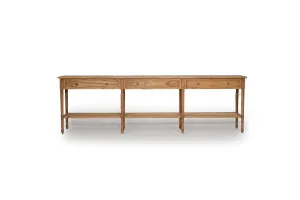 Harrison Weathered Oak Console Table - 280cm by Azure Interiors, a Tables for sale on Style Sourcebook