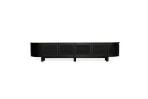 Luka Entertainment Unit 6 Door Round End Black by Azure Interiors, a Entertainment Units & TV Stands for sale on Style Sourcebook