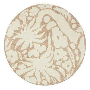 Calo Beige and Brown Floral Rollie Pollie Round Playmat by Miss Amara, a Kids Rugs for sale on Style Sourcebook