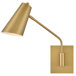 Hinkley Bray Adjustable Wall Light with Swivel Cone Shade Lacquered Brass by Hinkley, a Wall Lighting for sale on Style Sourcebook
