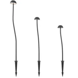 Telbix Enoki 3 Pack 24V Weatherproof Outdoor LED Garden Post Lights Black by Telbix, a Outdoor Lighting for sale on Style Sourcebook