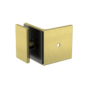 Boston Wall to Glass Bracket with 30mm Cover Plate Raw Brushed Brass by Estelle, a Bathroom Fixtures for sale on Style Sourcebook