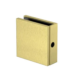 Boston Wall to Glass Bracket with Concealed Fixing Brushed Brass by Estelle, a Bathroom Fixtures for sale on Style Sourcebook