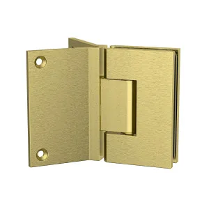 Boston Heavy Duty Hinge with Corner Type Mounting Plate - Raw Brushed Brass by Estelle, a Bathroom Fixtures for sale on Style Sourcebook
