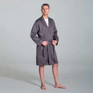 Men's Alessio Robe - Bamboo Cotton, L/XL, Navy Blue - Canningvale by Canningvale, a Bathrobes for sale on Style Sourcebook