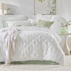 Pillow Talk Belle Floral Quilt Cover Set White by Pillow Talk, a Quilt Covers for sale on Style Sourcebook