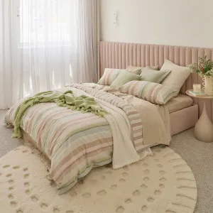 Habitat Junie Stripe Quilt Cover Set Blush by Habitat, a Quilt Covers for sale on Style Sourcebook