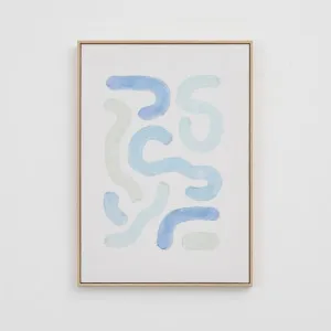 Habitat Tide Lines Framed Canvas Wall Art Blue 1 by Habitat, a Wall Hangings & Decor for sale on Style Sourcebook