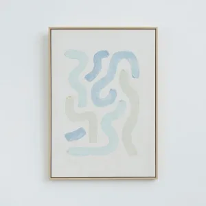 Habitat Tide Lines Framed Canvas Wall Art Blue 2 by Habitat, a Wall Hangings & Decor for sale on Style Sourcebook