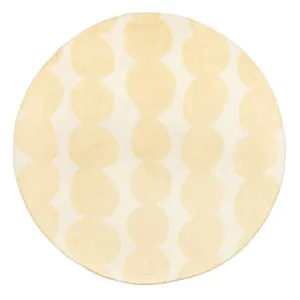 Cree Yellow and Beige Abstract Rollie Pollie Round Playmat by Miss Amara, a Kids Rugs for sale on Style Sourcebook