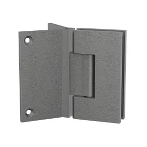 Boston Heavy Duty Large Wall to Glass Hinge with Corner type Mounting Plate- Brushed Gun Metal by Estelle, a Bathroom Fixtures for sale on Style Sourcebook