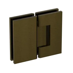 Heavy Duty Large Glass to Glass 180 Degree Inline Hinge - Antique Brass by Estelle, a Bathroom Fixtures for sale on Style Sourcebook