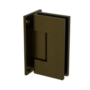 Boston Heavy Duty Large Wall to Glass Hinge with T Type Mounting Plate - Antique Brass by Estelle, a Bathroom Fixtures for sale on Style Sourcebook