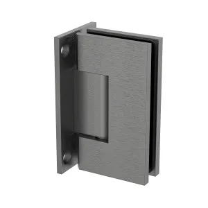 Boston Heavy Duty Large Wall to Glass Hinge with T Type Mounting Plate - Brushed Gun Metal by Estelle, a Bathroom Fixtures for sale on Style Sourcebook