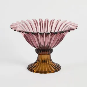 Muse Florence Glass Decorative Bowl Amber/Pink by Muse, a Bowls for sale on Style Sourcebook
