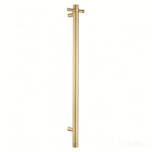 Vertical Heated Towel Rail Light Brushed Brass by Aquaperla, a Towel Rails for sale on Style Sourcebook