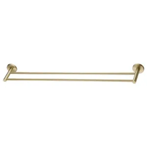 Lucid Pin Double Towel Rail 800 Light Brushed Brass by Aquaperla, a Towel Rails for sale on Style Sourcebook