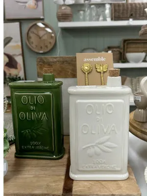 Olio Ceramic Oil Bottle 12x6x22cm Green by Coast to Coast, a Utensils & Gadgets for sale on Style Sourcebook