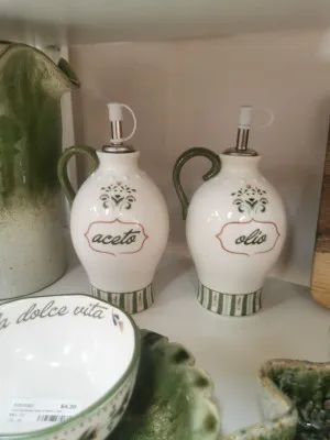 Set/2 Dolce Vita Ceramic Oil & Vinegar Dispensers 9x17cm by Coast to Coast, a Utensils & Gadgets for sale on Style Sourcebook