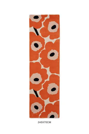 Marimekko Unikko Orange Red 132403 Runner by Marimekko, a Contemporary Rugs for sale on Style Sourcebook