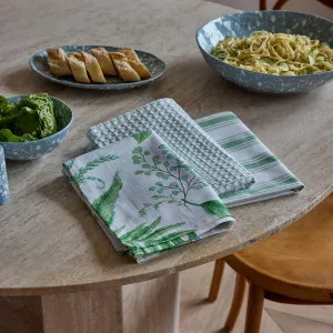 Fern Green/Blue Teatowel Pack 3 by Madras Link, a Tea Towels for sale on Style Sourcebook