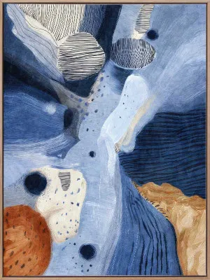 Indigo Current II Canvas Art Print by Urban Road, a Prints for sale on Style Sourcebook