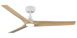 Martec Cordoba 52" DC Smart Ceiling Fan with LED Light and WiFi Remote White and Oak by Martec, a Ceiling Fans for sale on Style Sourcebook