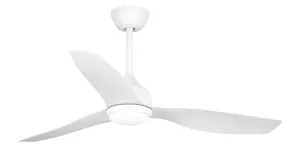 Claro Whisper 48" AC Ceiling Fan with CCT LED Light and Wall Control White by Claro, a Ceiling Fans for sale on Style Sourcebook