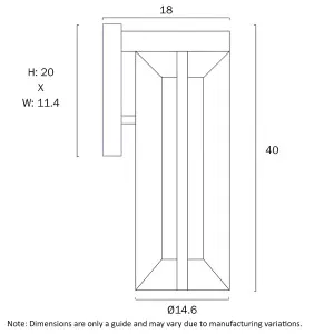Telbix Brixon Large Aluminium LED Outdoor Wall Light Black by Telbix, a Wall Lighting for sale on Style Sourcebook