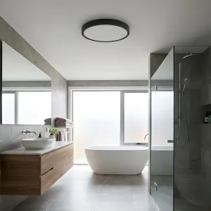 Domus Slenda Large Slimline LED Ceiling Light with 3CCT & Power Selectable Black by Domus, a Lighting for sale on Style Sourcebook