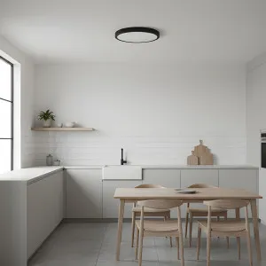 Domus Slenda Medium Slimline LED Ceiling Light with 3CCT & Power Selectable Black by Domus, a Lighting for sale on Style Sourcebook