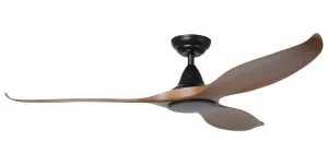 Eglo Noosa 60" DC Ceiling Fan With Remote Black and Teak by Eglo, a Ceiling Fans for sale on Style Sourcebook