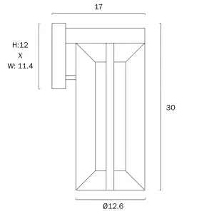 Telbix Brixon Medium Aluminium LED Outdoor Wall Light Black by Telbix, a Wall Lighting for sale on Style Sourcebook