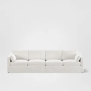 Clovelly 4 Seat Modular Sofa Ivory by OneWorld Collection, a Plant Holders for sale on Style Sourcebook
