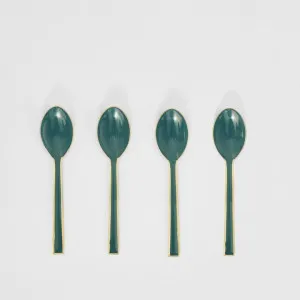 Green Enamel Spoons Set of 4 by PERFECT PIECES, a Plants for sale on Style Sourcebook