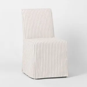 Slip Cover Only - Clifton Dining Chair Beige Stripe by OneWorld Collection, a Christmas for sale on Style Sourcebook