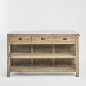 Denver Kitchen Island Natural & White by Florabelle Living, a Plants for sale on Style Sourcebook