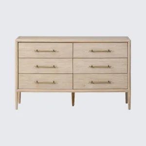 Bayview Dresser 6 drawer Natural Whitewash by OneWorld Collection, a Christmas for sale on Style Sourcebook