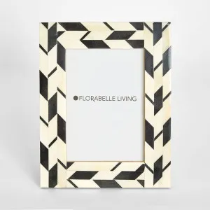Ona Bone Inlay 5 x 7 " Photo Frame Black & White by Florabelle Living, a Decorative Accessories for sale on Style Sourcebook