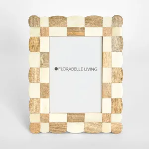 Vena Bone Inlay 5 x 7 " Photo Frame Natrual & White by Florabelle Living, a Decorative Accessories for sale on Style Sourcebook