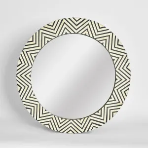 Zola Bone Inlay Mirror Black & White by Florabelle Living, a Decorative Accessories for sale on Style Sourcebook